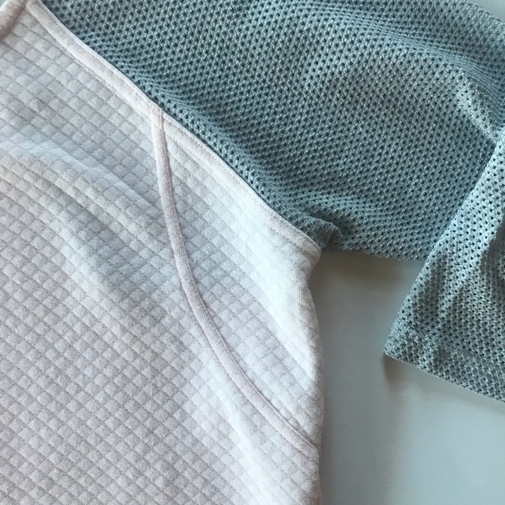 Kenar Pink and Grey Quilted Baseball Tee - Picture 6 of 8